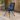Quatropi Modern Industrial Navy Blue Velvet Fabric Kitchen Dining Room Chair Metal Legs