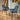 Quatropi Modern Kitchen Carver Dining Chair with Arms Blue Chenille