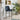 Quatropi Modern Kitchen Counter Bar Stool with Back Metal Legs Blue