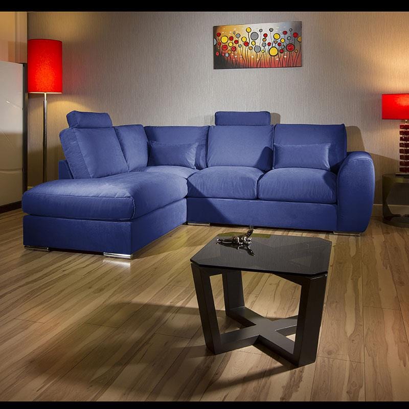 Quatropi Modern L Shape Sofa Set Settee Corner Group 265x210cm Grey Fabric L