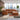 Quatropi Modern Leather 4 Seater Modular Corner Sofa Couch Tan 306x208cm