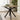 Quatropi Modern Natural Round Solid Wooden Dining Set For 4 Teal Velvet 120cm