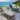 Quatropi Modern Outdoor Garden Lounger Cushioned Sun Lounger Blue Aluminium