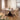 Quatropi Modern Round Ceramic Marble Dining Table and Chairs 6 Seater Set Cream White