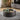 Quatropi Modern Round Coffee Table Premium Grey Oak Wood Metal Drum 90cm