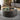 Quatropi Modern Round Coffee Table Premium Grey Oak Wood Metal Drum 90cm