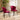 Quatropi Modern Solid Stained Wooden 6 Chair Seater Round Dining Set Red 140cm