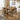 Quatropi Modern Solid Wood 4 Seater Counter Bar Table and Stools Set Parquet