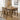 Quatropi Modern Solid Wood 4 Seater Counter Bar Table and Stools Set Parquet