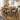 Quatropi Modern Solid Wood 6 Seater Counter Bar Table and Stools Set Parquet