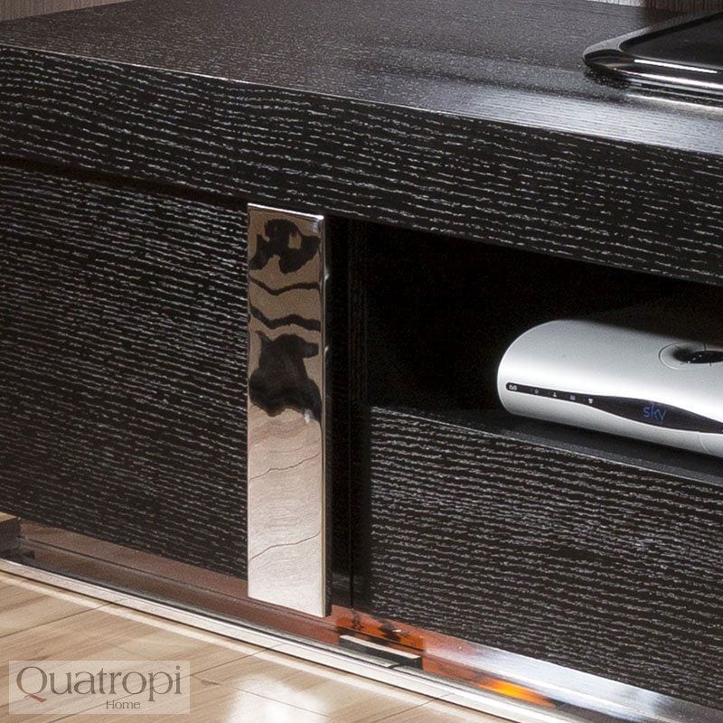 Quatropi Modern TV 1600mm Cabinet / Entertainment Unit / Center Black Oak 912F