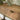 Quatropi Modern Wood Console Entrance Hallway Table Oak & Gold Metal Brown 108cm