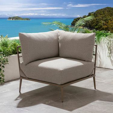 Quatropi Modular Outdoor Garden Sofa Set Aluminium Cream Beige 170cm