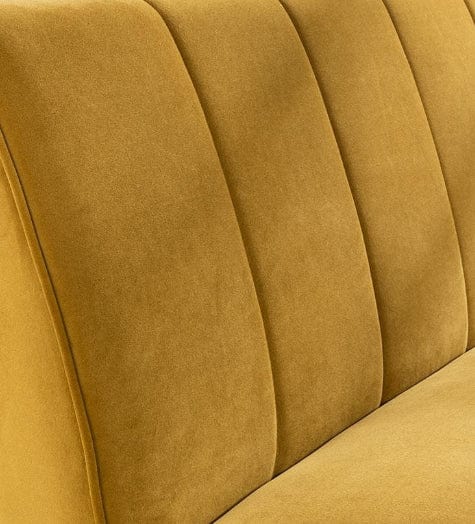 Quatropi Mustard Velvet For The Deco Corner Bench and Chairs