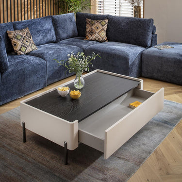 Quatropi Newton Coffee Table Matte Chalk White 120x64cm