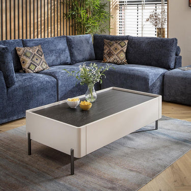 Quatropi Newton Coffee Table Matte Chalk White 120x64cm