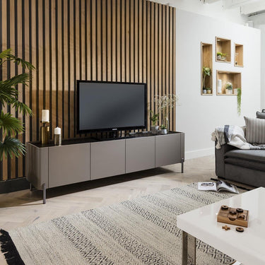 Quatropi Newton TV Stand Cabinet Matte Taupe 200cm