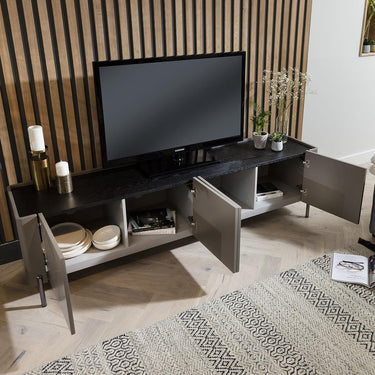 Quatropi Newton TV Stand Cabinet Matte Taupe 200cm