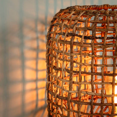 Quatropi Niki Modern Stone Wicker Table Lamp 45cm