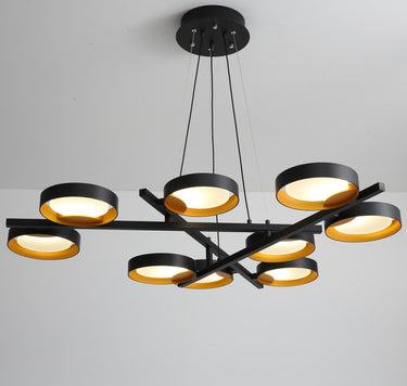 Quatropi Nordic-Inspired LED Ceiling Light Fitting - Modern Black Metal Pendant Light