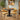 Quatropi Oscar & Pluto Contemporary 4 Seater Round Dining Set Yellow Gold & Grey Oak Wash