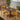 Quatropi Oscar & Ruben 6 Seater Extendable Dining Set Yellow Gold & Brown Wood