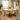 Quatropi Oscar & Rudie 10 Seater Round Extendable Dining Set Yellow Gold & Black-Veined White Ceramic