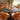 Quatropi Oscar & Venus 4 Seater Round Extendable Dining Set Burnt Orange & Black Ceramic