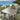 Quatropi Outdoor 6 Seat Tall High Table & Stool Garden Bar Set Green Beige Aluminium