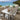 Quatropi Outdoor 6 Seater Tall High Table & Stool Garden Bar Set Beige Aluminium