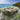 Quatropi Outdoor Garden Dining Table Cross Leg Metal Oak Wood Effect 6 Seat 160cm