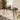 Quatropi Oval 4 Seat Dining Table Set & Four Swivel Carver Dining Chairs Brown
