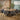 Quatropi Peyton & Glasgow Wooden 8 Seater Round Dining Set Dark Grey & Reclaimed Oak