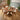 Quatropi Phoenix Modern 6 Seater Round Dining Set Brown & Walnut