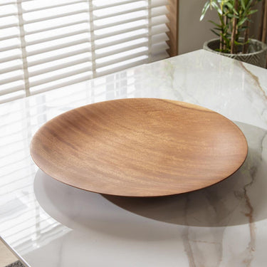Quatropi Premium Large Round Wooden Tray 40cm