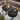 Quatropi Premium Round Nest of Tables Coffee Table Black Oak Brass Metal