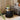 Quatropi Premium Round Nest of Tables Lamp End Side Table Black Oak Brass Metal