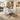 Quatropi Quatropi 6 Seater Dining Set - White Glass Pedestal Table & Leather Chairs