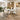 Quatropi Quatropi 6 Seater Dining Set - White Glass Pedestal Table & Leather Chairs
