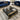 Quatropi Quatropi Coffee Table Square Matte Black with Brass Frame & Black Ceramic Top