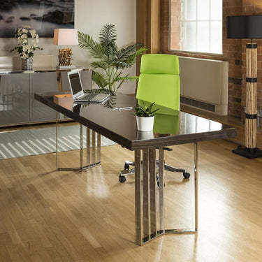 Quatropi Quatropi Designer Large Darcy 2200 x 800 Desk Table Smoked Oak