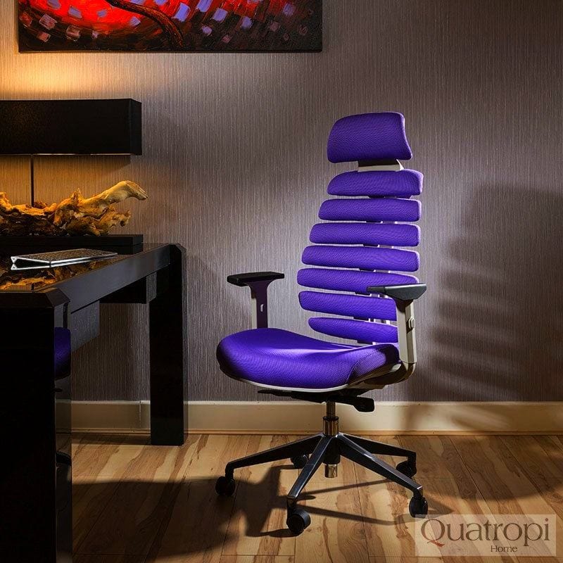 Quatropi Quatropi Ergomomic Luxury Morphorlogical Purple Mesh Office Chair New