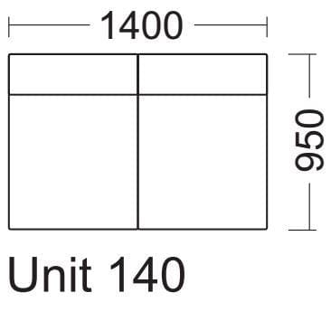 Quatropi Quatropi Gala Range 1.4m Modular Sofa Settee Add on Middle Section 140