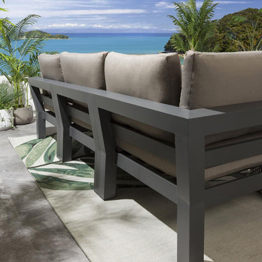 Quatropi Quatropi Garden Corner Sofa Modern Modular Outdoor Patio Set 7pc Beige