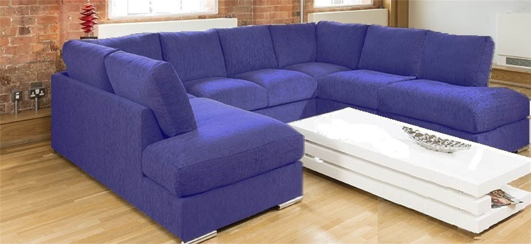 Quatropi Quatropi Large Sofa Set Settee Corner Group U Shape Grey 3.3 x 2.9m