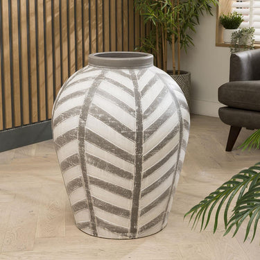 Quatropi Quatropi Large White Zebra Vase 800 High 600 Wide