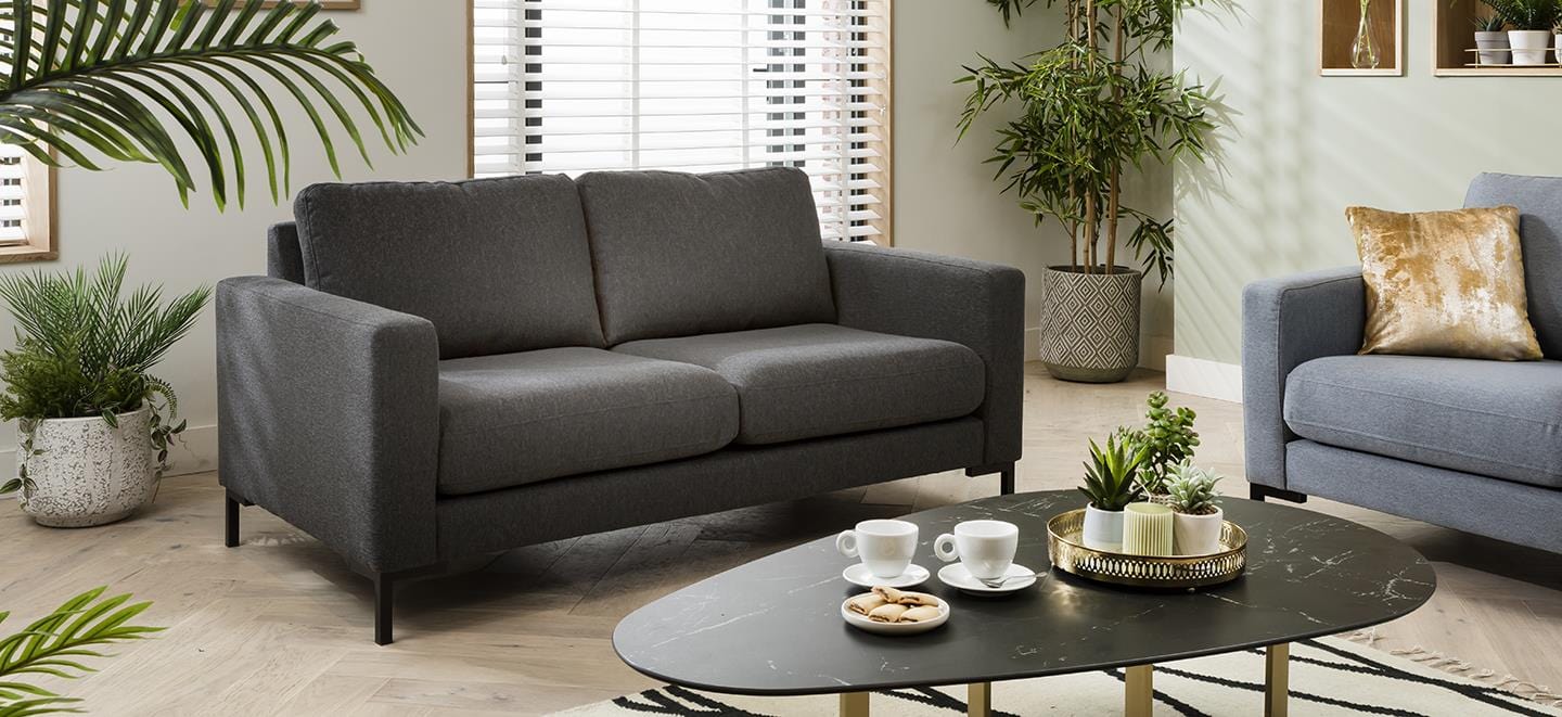 Quatropi Quatropi Modern 2 Seater Sofa - Metal Legs - Choose Your Premium Fabric - 205cm