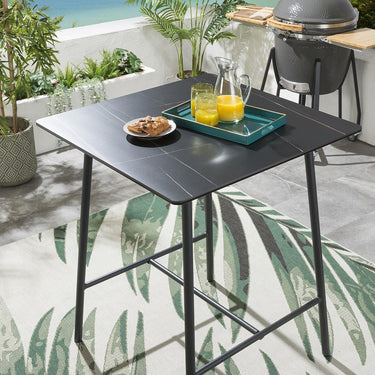 Quatropi Quatropi Modern Outdoor Garden High Bar Table 90cm Square Grey