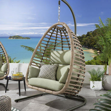 Quatropi Quatropi Outdoor Garden Luxury Hanging Egg Chair Olive Green Swing