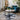 Quatropi Quatropi Round Coffee Table Modern Grey Marble-Effect Ceramic Top 90cm